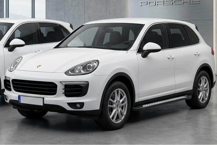 Porsche Cayenne 2010-2017 гг. Боковые пороги New Vision Black (2 шт., алюминий) Фото 1