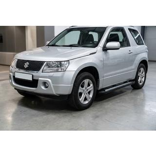 Боковые пороги New Vision Black (2 шт., алюминий) Suzuki Grand Vitara 2005-2017 гг. фото 1