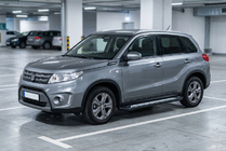 Suzuki Vitara 2015- гг. Боковые пороги New Vision Black (2 шт., алюминий) фото 1