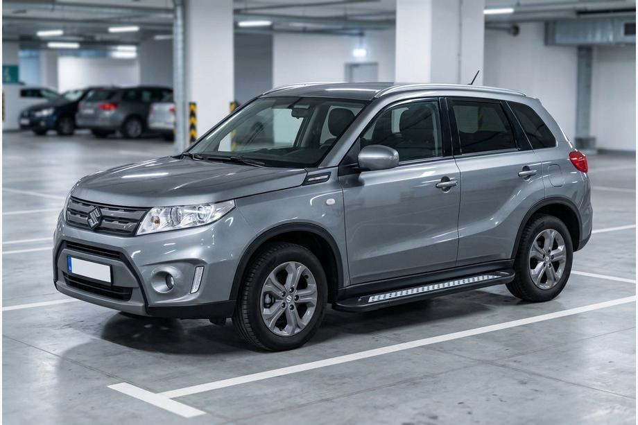 Suzuki Vitara 2015- гг. Боковые пороги New Vision Black (2 шт., алюминий) Image
