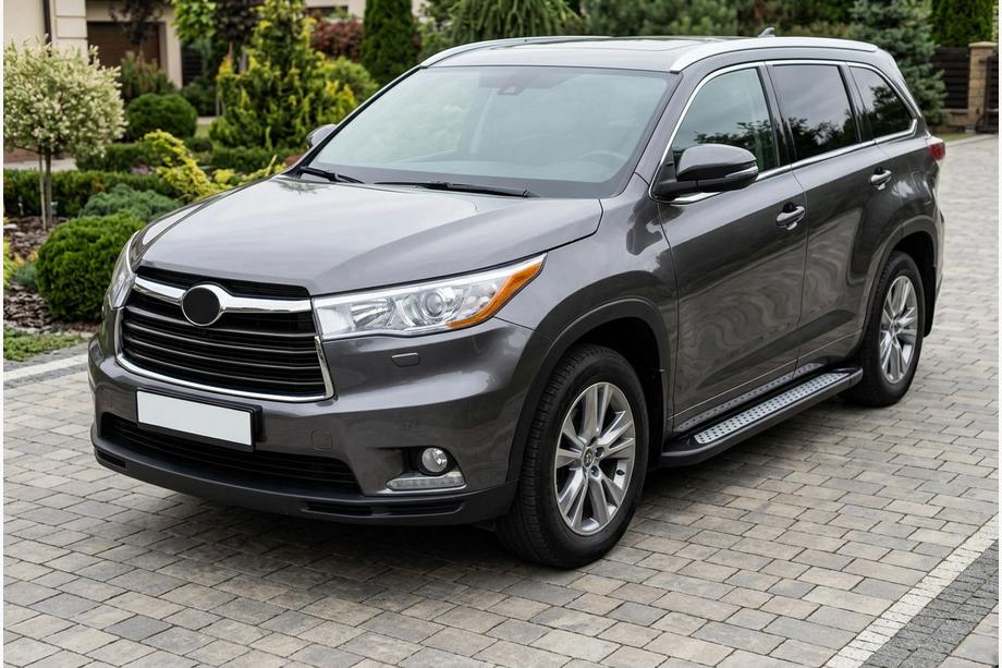 Toyota Highlander 2013-2019 гг. Боковые пороги New Vision Black (2 шт., алюминий) Image