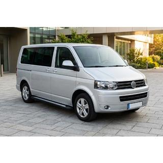 Боковые пороги New Vision Black (2 шт., алюминий) Volkswagen T5 2010-2015 гг. фото 1