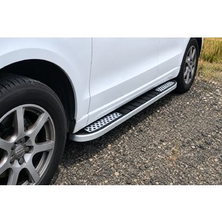 Боковые Подножки Tayga V2 (2 шт., Алюминий) Audi Q5 2017-2025 гг. фото 4