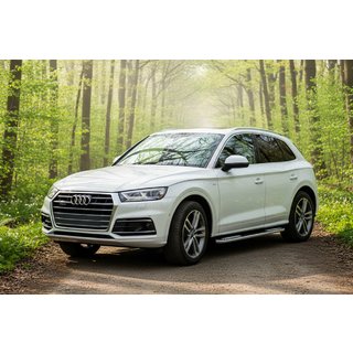 Боковые Подножки Tayga V2 (2 шт., Алюминий) Audi Q5 2017-2025 гг. фото 1