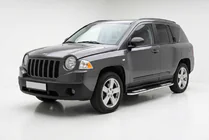 Jeep Compass 2006-2016 гг. Боковые Подножки Tayga V2 (2 шт., Алюминий) фото 1