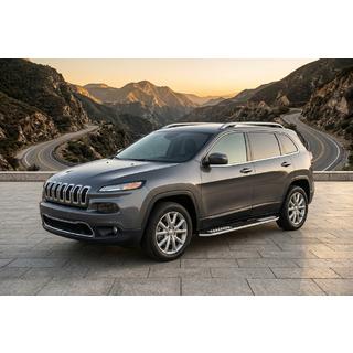 Боковые Подножки Tayga V2 (2 шт., Алюминий) Jeep Cherokee KL 2013- гг. фото 1