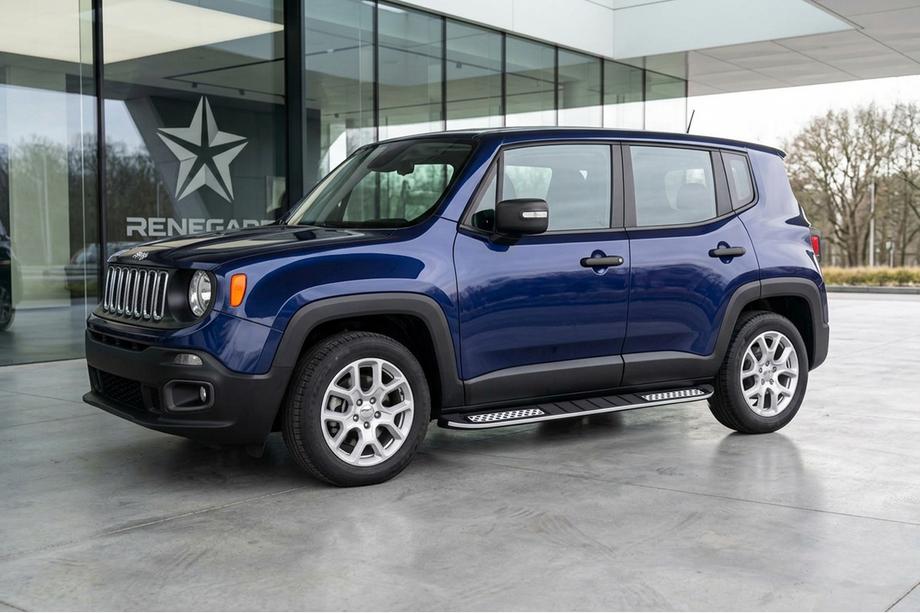 Jeep Renegade 2014- гг. Боковые Подножки Tayga V2 (2 шт., Алюминий) Image