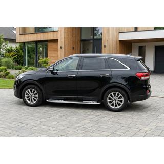Боковые Подножки Tayga V2 (2 шт., Алюминий) Kia Sorento III UM 2014-2020 гг. фото 1