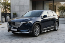 Mazda CX-9 2017- гг. Боковые Подножки Tayga V2 (2 шт., Алюминий) фото 1