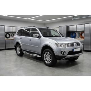 Боковые Подножки Tayga V2 (2 шт., Алюминий) Mitsubishi Pajero Sport 2008-2015 гг. фото 1