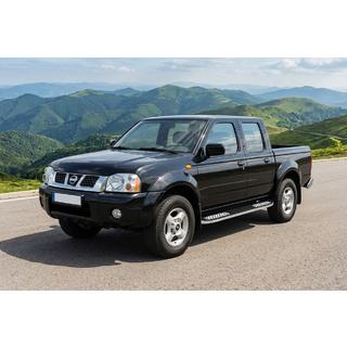 Боковые Подножки Tayga V2 (2 шт., Алюминий) Nissan NP300 1999-2015 гг. фото 1
