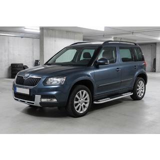 Боковые Подножки Tayga V2 (2 шт., Алюминий) Skoda Yeti 2009-2017 гг. фото 1