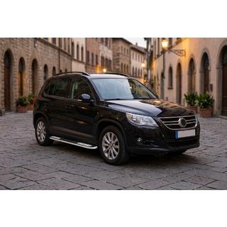 Боковые Подножки Tayga V2 (2 шт., Алюминий) Volkswagen Tiguan 2007-2016 гг. фото 1
