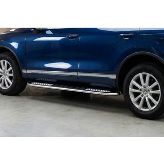 Боковые Подножки Tayga V2 (2 шт., Алюминий) Volkswagen Touareg 2002–2010 гг. фото 1