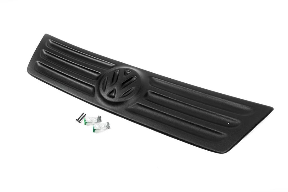 Volkswagen Caddy 2004-2010 гг. Зимняя накладка на решетку радиатора (верхняя) Матовый Фото 5