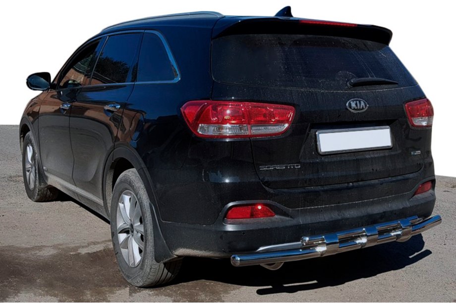 Kia Sorento II XM 2009-2014 гг. Задняя дуга AK015 (нержавейка) Image