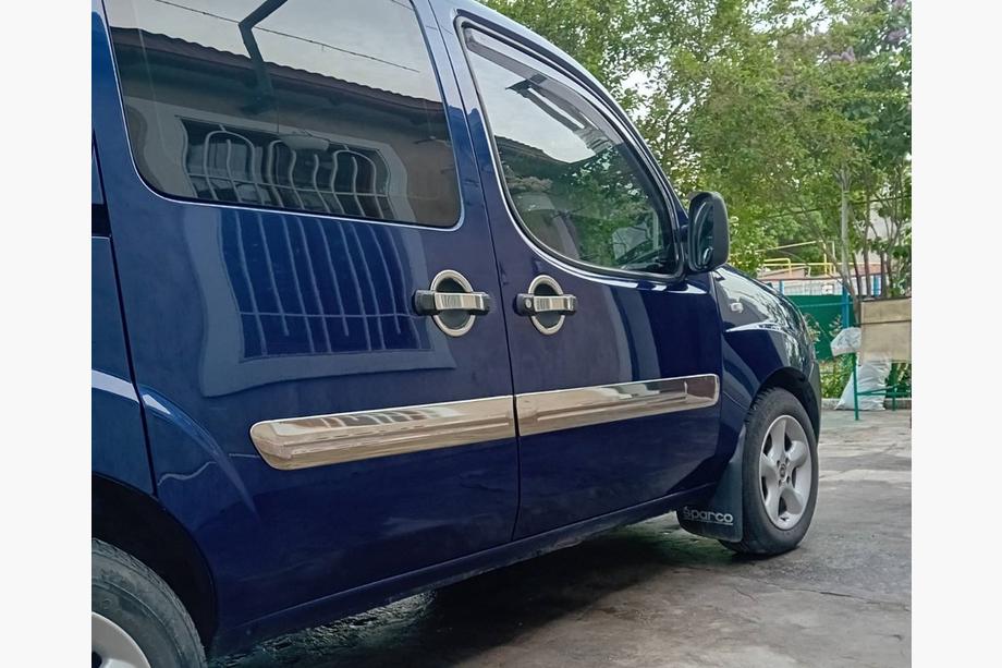 Fiat Doblo I 2005-2010 гг. Молдинги на двери Широкая модель (4 шт, нержавейка) OmsaLine - Итальянская Нержавейка Фото 2