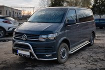 Volkswagen T6 2015-2024 гг. Кенгурятник WT004-ST (нерж.) фото 5