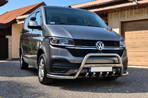 Volkswagen T6 2015-2024 гг. Кенгурятник WT004-ST (нерж.) фото 1