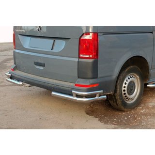 Задние уголки AK003-Double (2 шт., нержавейка) Volkswagen T6 2015-2024 гг. фото 2