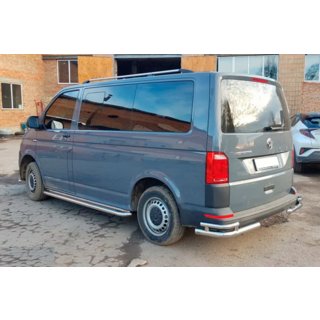 Задние уголки AK003-Double (2 шт., нержавейка) Volkswagen T6 2015-2024 гг. фото 3