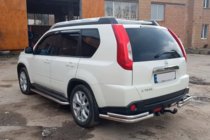 Nissan X-trail T31 2007-2014 гг. Задние углы AK003-Double (2 шт., нержавейка) фото 2