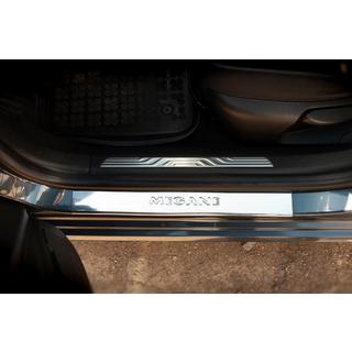 Накладки на внутренние пороги OmsaLine (2 шт., нержавейка) Renault Megane IV 2016-2025 гг. фото 3