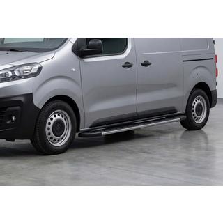 Боковые Подножки Duru (2 шт., Алюминий) Opel Vivaro 2019- гг. фото 1