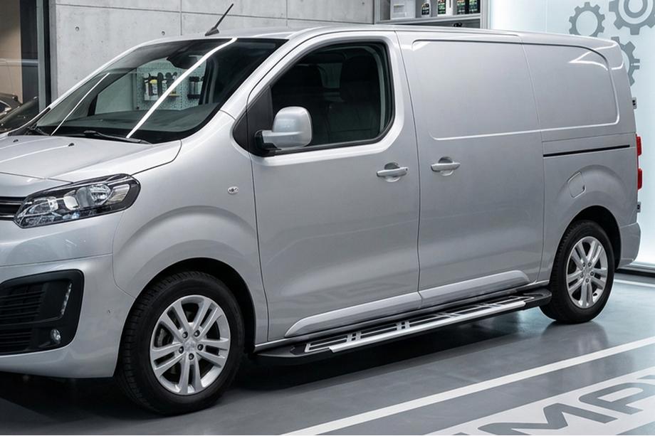 Opel Vivaro 2019- гг. Боковые Подножки Sunrise (2 шт., Алюминий) Фото 1