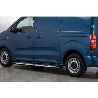 Боковые Подножки Line (2 шт., Алюминий) Opel Vivaro 2019- гг. фото 1