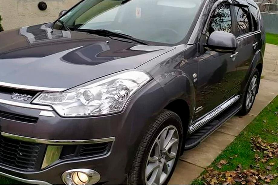 Mitsubishi Outlander 2006-2012 гг. Боковые пороги Bosphorus Grey (2 шт., алюминий) Фото 2