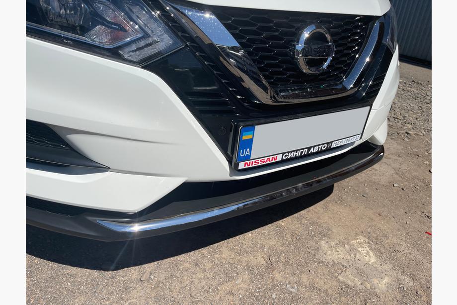 Nissan Qashqai 2014-2021 гг. Накладка на передний бампер из нержавеющей стали (2017↗︎) OmsaLine - Итальянская Нержавейка Фото 6