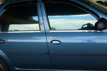 Renault Logan I 2008-2013 гг. Наружные Окантовки Стекол Нержавейка (4 шт) Carmos - Турецкая Нержавеющая Сталь фото 1