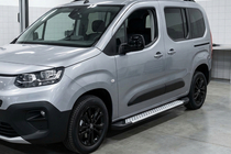Peugeot Partner/Rifter 2019- гг. Боковые пороги Allmond Grey (2 шт., алюминий) фото 1