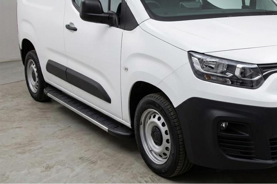 Peugeot Partner/Rifter 2019- гг. Боковые Подножки Duru (2 шт., Алюминий) Image