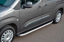 Opel Combo 2019- гг. Боковые Подножки Fullmond (2 шт., Алюминий) Длинная База фото 2