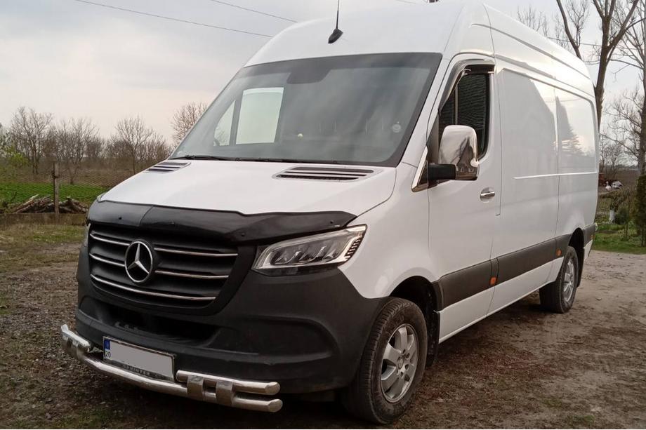 Mercedes Sprinter W907/W910 2018- гг. Дефлектор капота (EuroCap) Фото 5