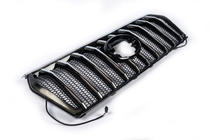 Toyota Land Cruiser Prado 150 2009-2023 гг. Решетка радиатора 2017↗ LED (Zeus Silver) фото 4
