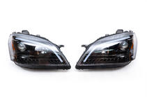 Mercedes ML W164 2005-2011 гг. Передние фары с LED-элементом (2005-2008, 2 шт, темные) фото 2