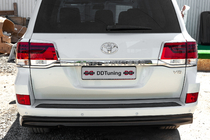 Toyota Land Cruiser 200 2007-2021 гг. Хромированные Накладки на Задние Фонари (2015+, 4 шт., Пластик) фото 2
