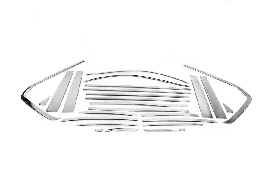 Lexus LX570/450d 2008-2022 гг. Полный комплект накладок на окна и стойки нержавейка Фото 4