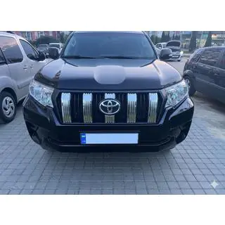 Хромированные накладки на решетку радиатора (2017-2023) Toyota Land Cruiser Prado 150 2009-2023 гг. фото 1