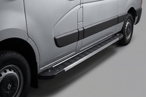 Nissan NV400 2010-2024 гг. Боковые пороги RedLine V1 (2 шт., алюминий) фото 1