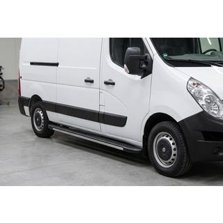 Боковые пороги Bosphorus Grey (2 шт., алюминий) Opel Movano 2010-2021 гг. фото 1