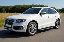 Audi Q5 2008-2017 гг. Боковые пороги Bosphorus Grey (2 шт., алюминий) фото 1