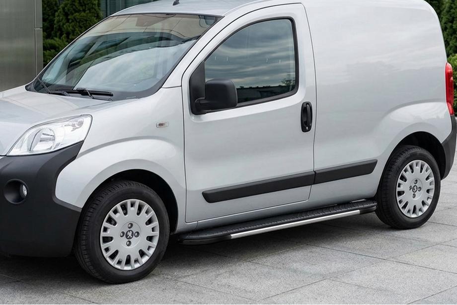 Citroen Nemo 2007-2017 гг. Боковые пороги Bosphorus Grey (2 шт., алюминий) Image