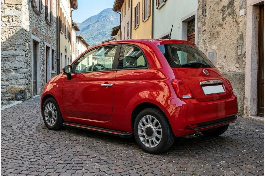 Fiat 500/500L 2013-2022 гг. Боковые Подножки Maya Red (2 шт., Алюминий) Image