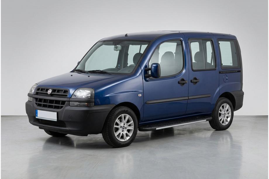 Fiat Doblo I 2001-2005 гг. Боковые пороги Bosphorus Grey (2 шт., алюминий) Image