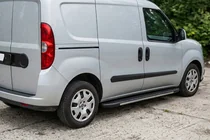Fiat Doblo II 2010-2022 гг. Боковые пороги Bosphorus Grey (2 шт., алюминий) фото 1