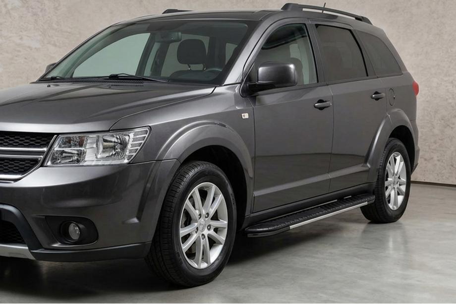 Fiat Freemont 2011-2016 гг. Боковые пороги Bosphorus Grey (2 шт., алюминий) Image